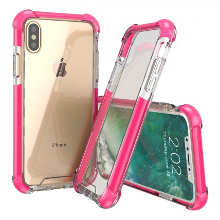 iPhone X Clear Case, iPhone 10 Clear Case  (Pink)